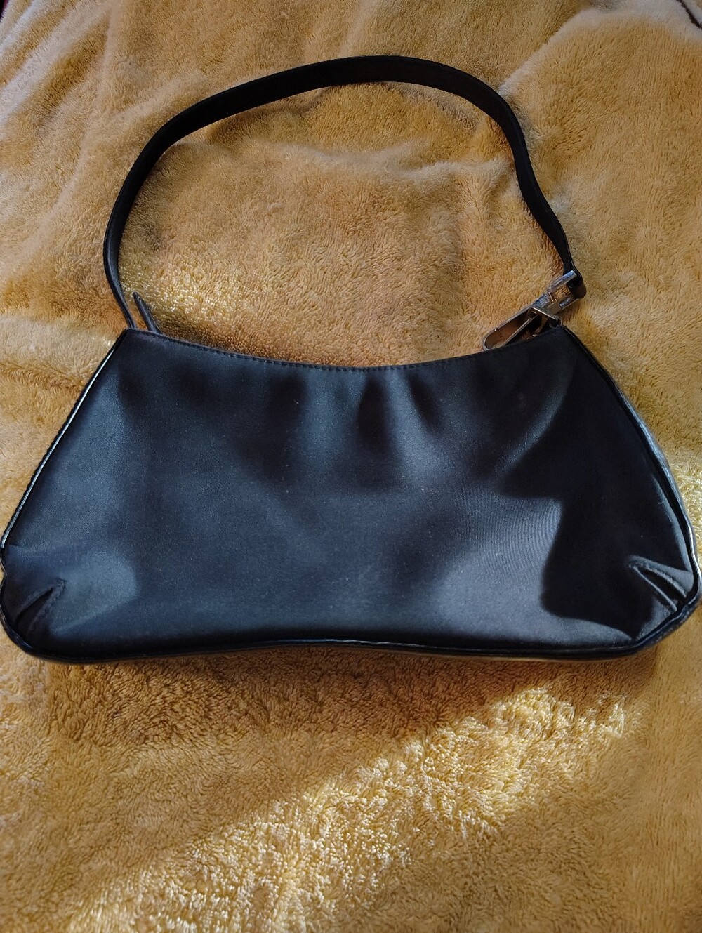Classic Black Express Satin Shoulder Bag